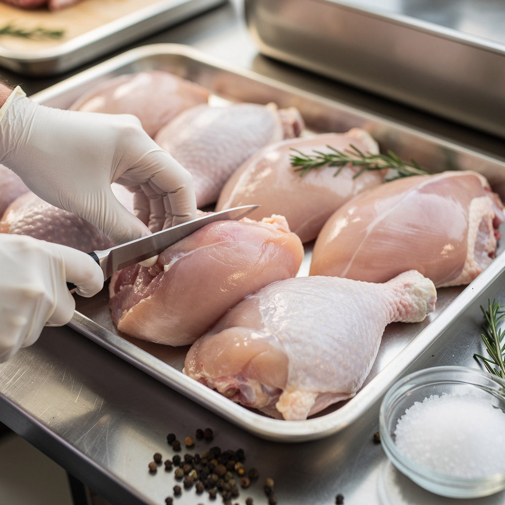 Hyperqualitymeatsuppliers fresh poultry selection including whole birds and premium cut portions for restaurants